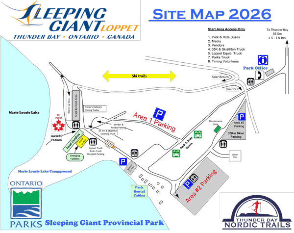 Sleeping Giant Loppet Site Map